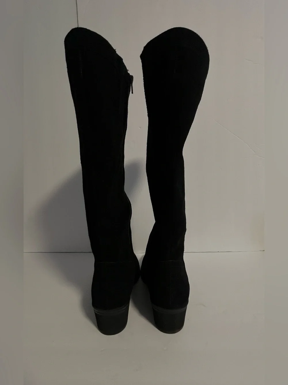 White Mountain Women’s Altitude Calf Knee High  Black Suede  Boots Size 7 1/2M